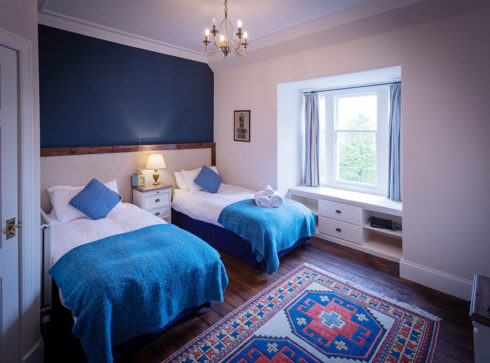 Inside view of the Aidan room two single beds