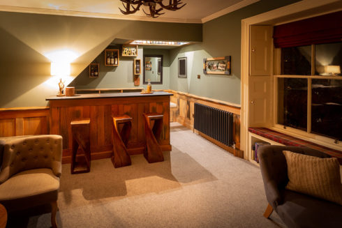 Inside view of Craigellachie Bar at night