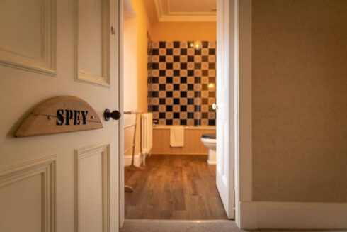 Inside view of the Spey Room en suite bathroom